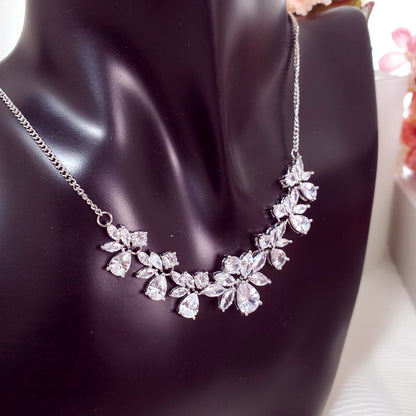 Bridal jewelry set for brides wedding jewelry bridal accessories bridal necklace wedding necklace bridal earrings wedding earrings silver