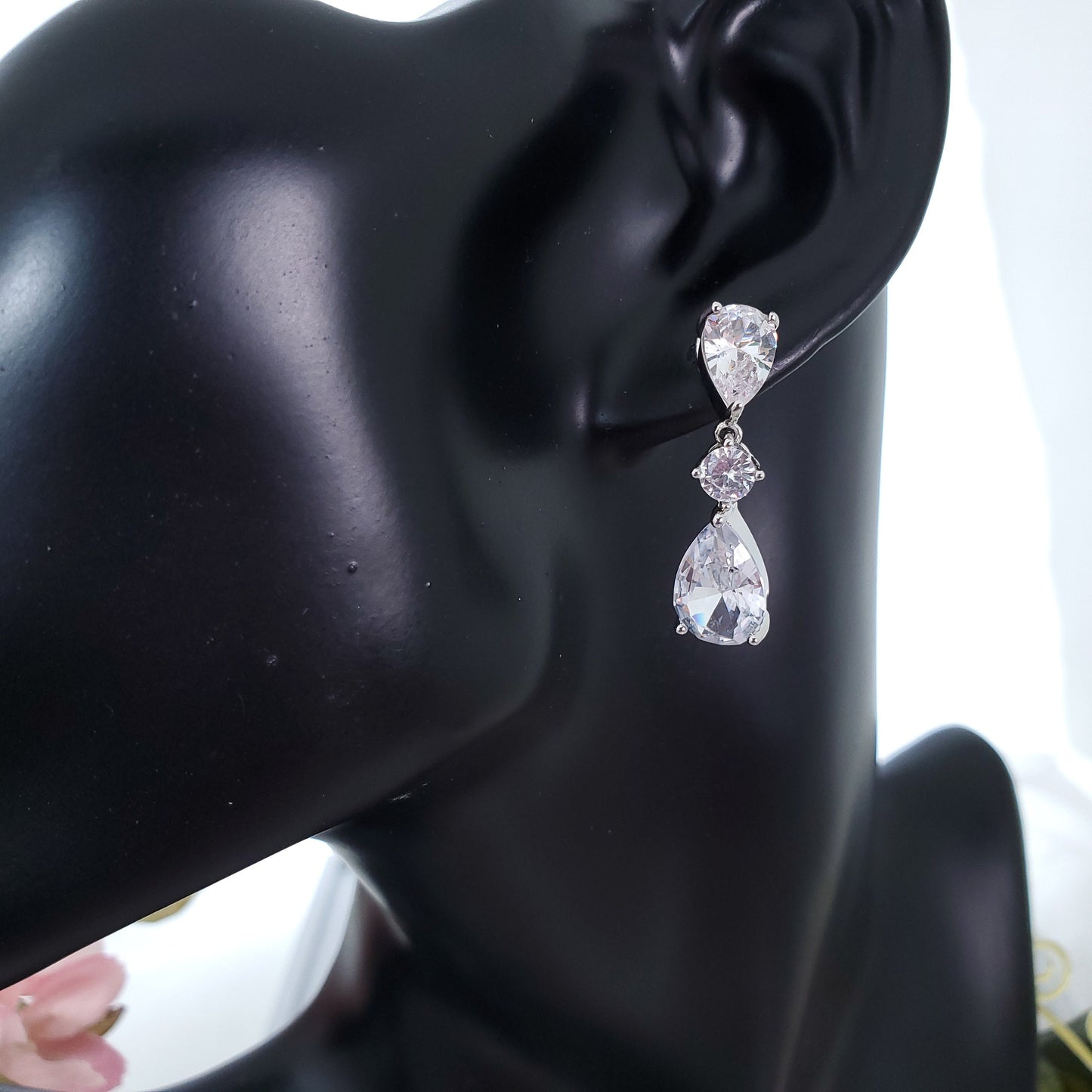 Bridal jewelry set for brides wedding jewelry bridal accessories bridal necklace wedding necklace bridal earrings wedding earrings silver