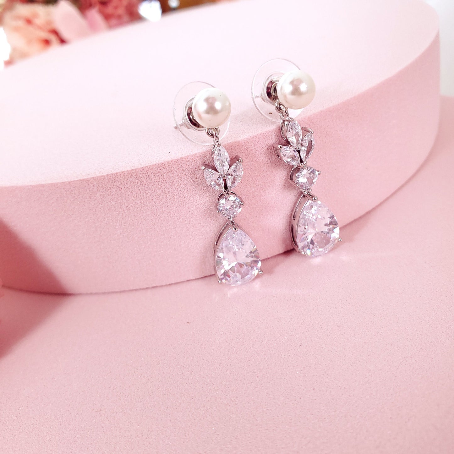 Bridal jewelry set for brides wedding jewelry bridal accessories bridal necklace wedding necklace bridal earrings wedding earrings silver