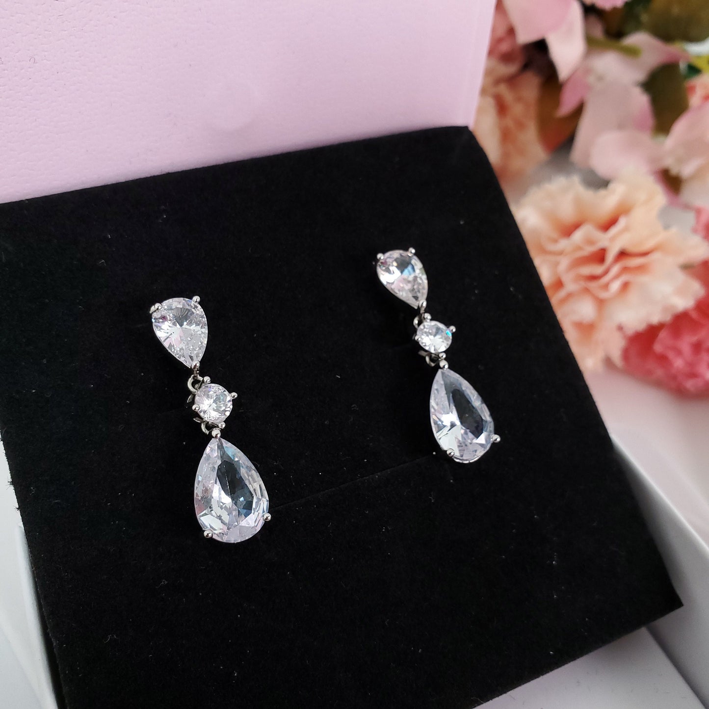 Bridal jewelry set for brides wedding jewelry bridal accessories bridal necklace wedding necklace bridal earrings wedding earrings silver