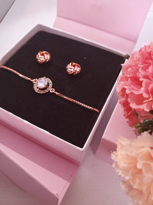 Personalized knot earring set rose gold Bridesmaid gift earrings Tie the knot earrings Bridesmaid earring gift set will you be my bridesmaid