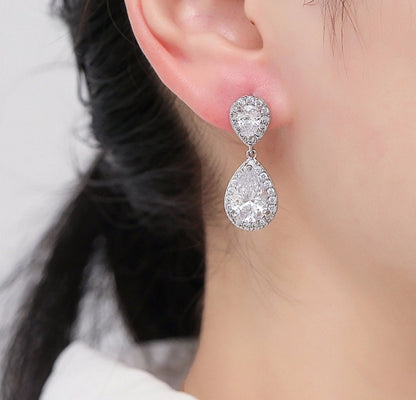 Bridesmaids gift jewelry set personalized silver bridesmaid proposal earring bridal party gift maid of honor gift bridal jewelry gift her