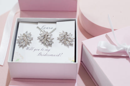 Bridesmaid Proposal Box bridal earrings Bridesmaid Gift for Bridesmaid Box Items Bachelorette Party Wedding Favour hen's party Bridal Shower
