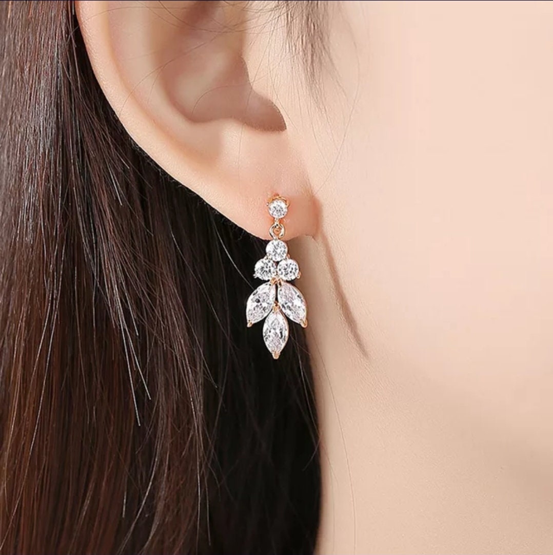 Bridesmaids proposal gift box bridal leaf earrings bridal party Gift bridesmaid proposal earrings will you be my bridesmaid bridal shower