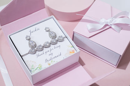 Bridesmaid Box Items bridal earrings Bridesmaid Proposal gift Bridesmaid Proposal earrings Bachelorette Party Favour Thank you for being my