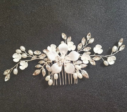 Bridal hair comb - Floral