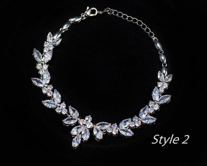 Bridal Necklace and long dainty Earring set wedding jewelry for brides bridal accessories wedding jewelry set