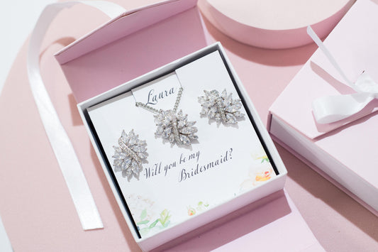 Bridesmaid Proposal Box bridal earrings Bridesmaid Gift for Bridesmaid Box Items Bachelorette Party Wedding Favour hen's party Bridal Shower