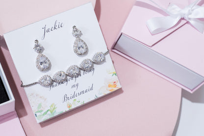 Bridesmaid Box Items bridal earrings Bridesmaid Proposal gift Bridesmaid Proposal earrings Bachelorette Party Favour Thank you for being my