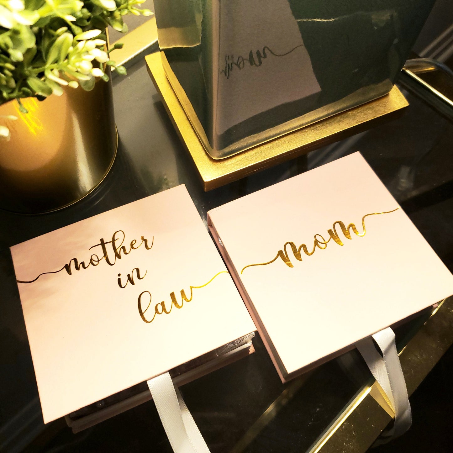 Personalized Bridesmaids gift box Bridesmaids Name customized boxes for gift boxes gold foil name bridal party gift