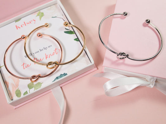 Knot bracelet bridesmaids bracelet bridal party gift flower Girl gift Junior bridesmaids bracelet jr. Bridesmaids gift knot bracelet