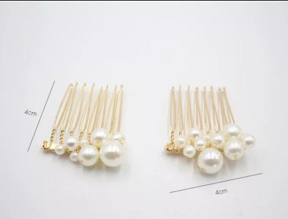 Pearl Hair Accessories - Bridal Pearl Comb Set