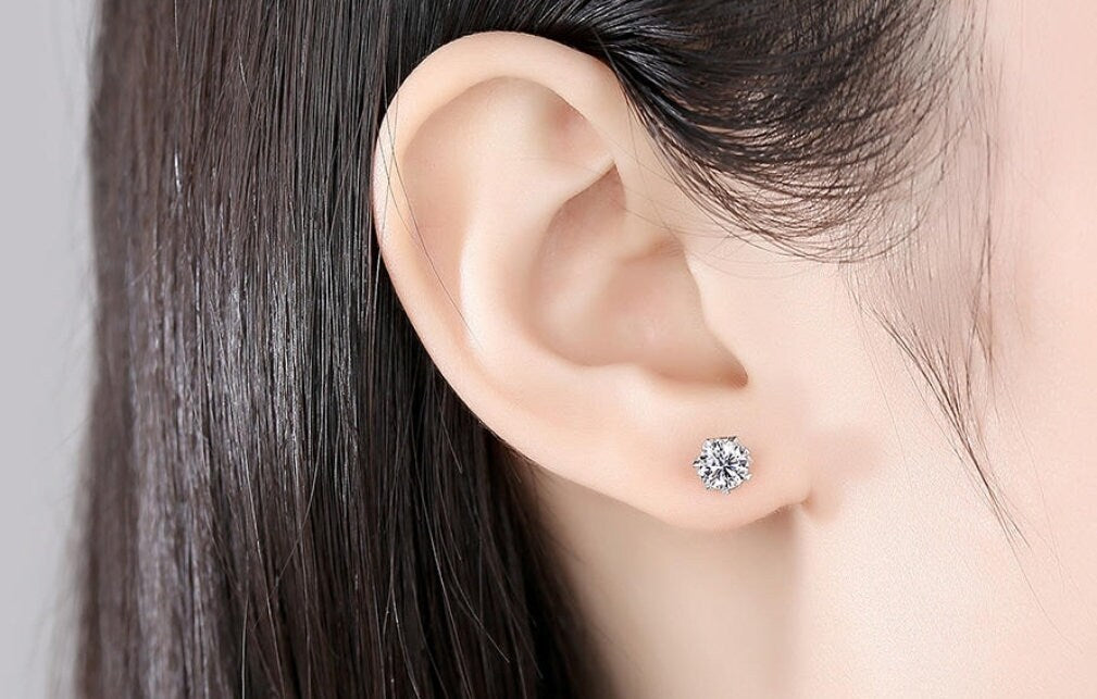 3 carat deals moissanite earrings