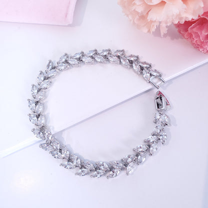 Crystal bracelet Marquise bracelet wedding bracelet bridal bracelet prom bracelet prom jewelry