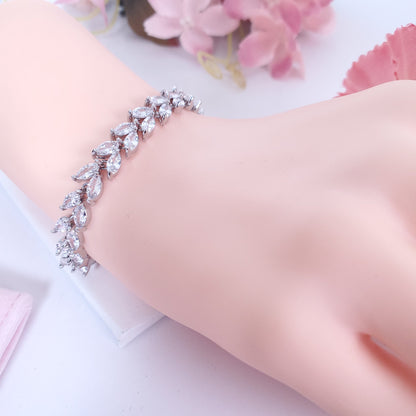 Crystal bracelet Marquise bracelet wedding bracelet bridal bracelet prom bracelet prom jewelry