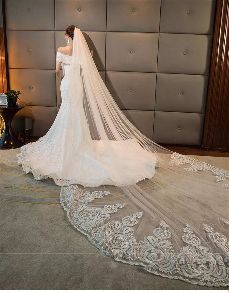 Long cathedral clearance veil