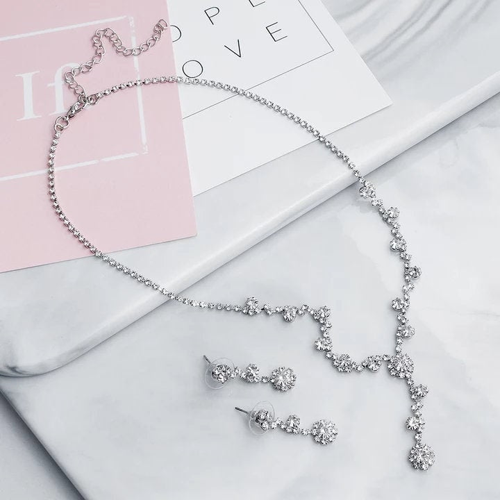 Prom necklace bridal Necklace Set prom necklace prom jewelry wedding jewelry set bridal necklace