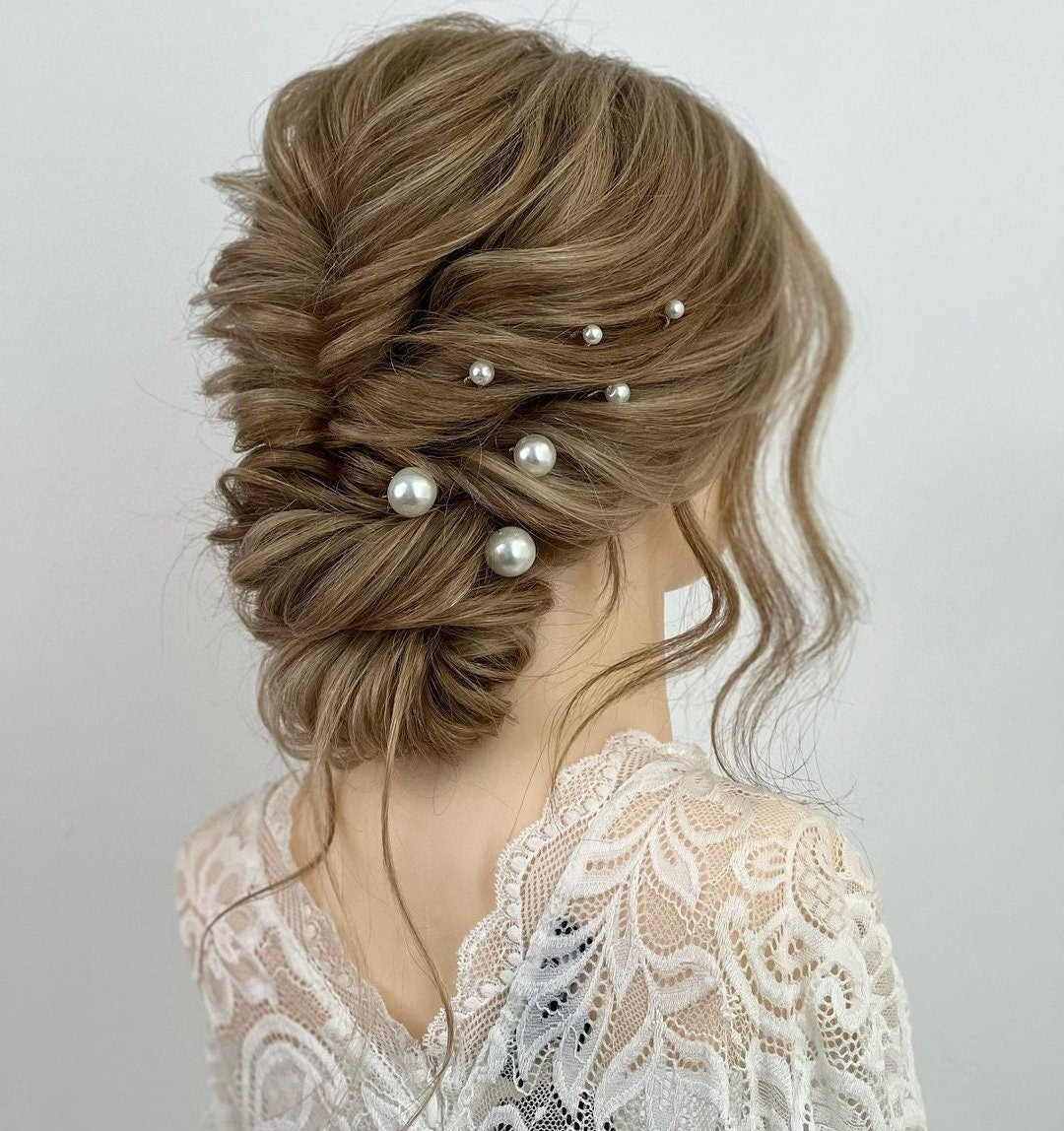 Bridal hair pieces clearance pearl